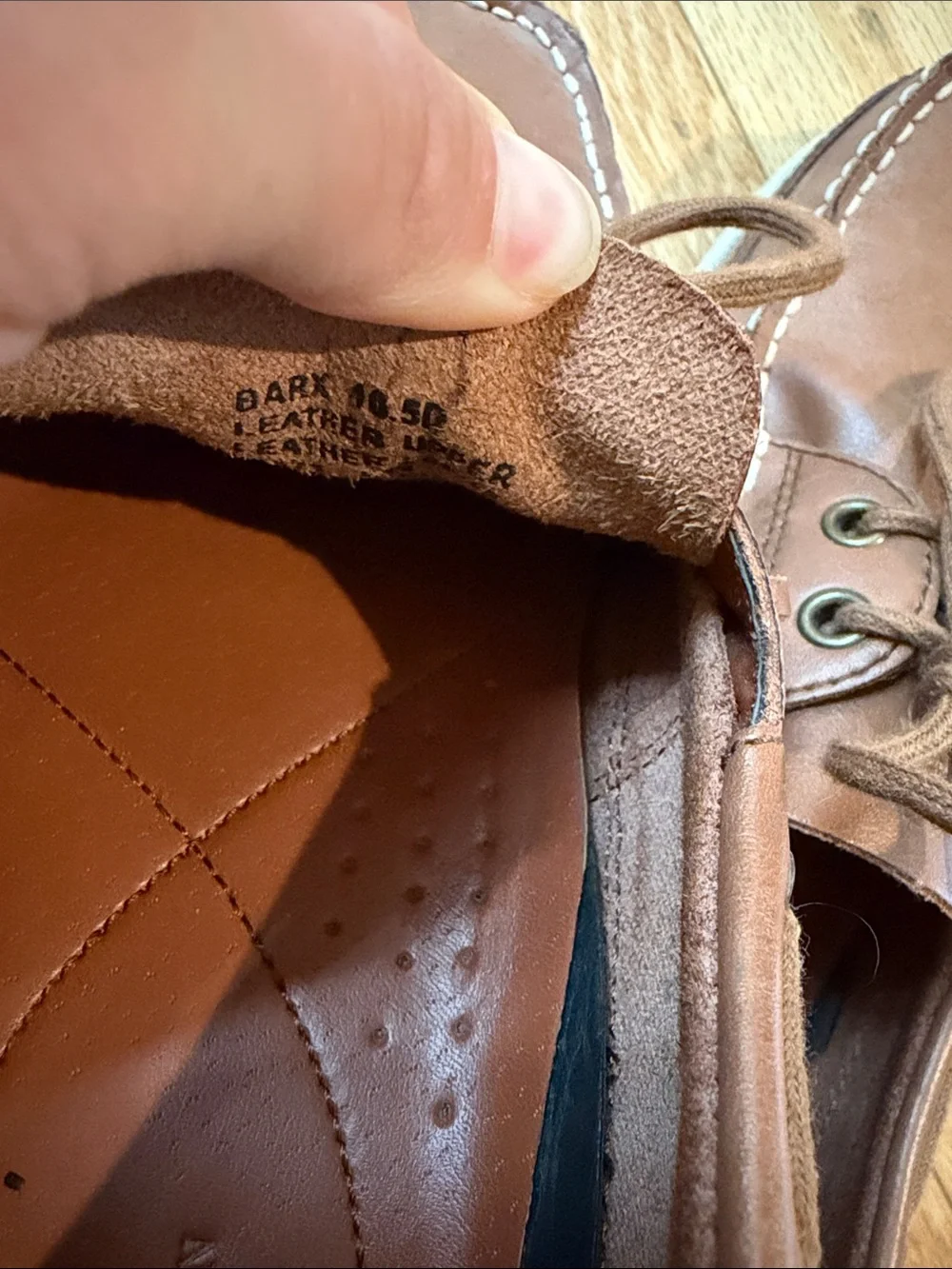 RALPH LAUREN men’s brown leather boat shoes